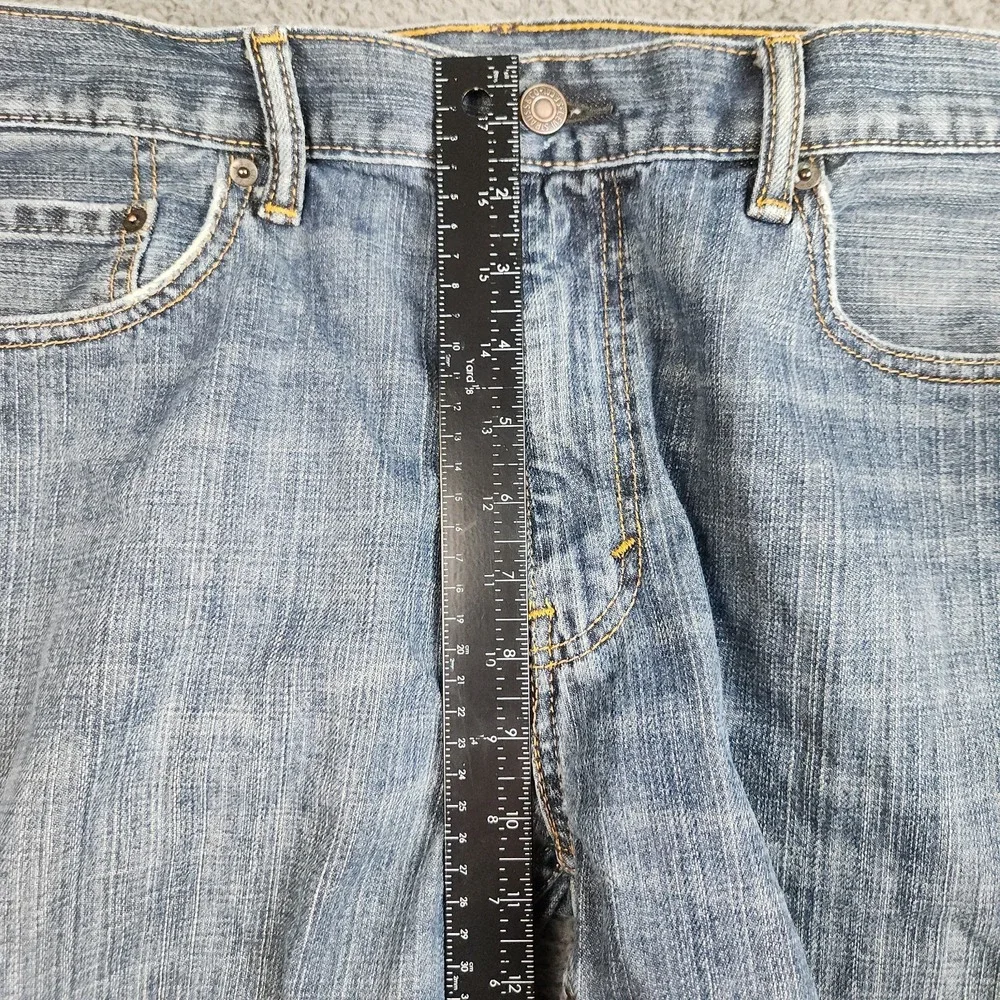 Levi's 559 Relaxed Straight Jeans Mens 36x34 Blue Mid Rise Distressed Denim